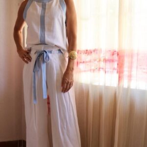 Pantalona faixa linho