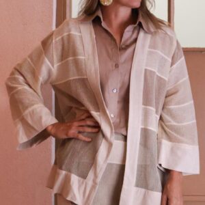 Kimono linho com tela