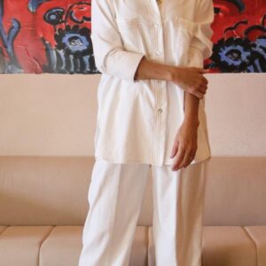 Conjunto cupro pesponto